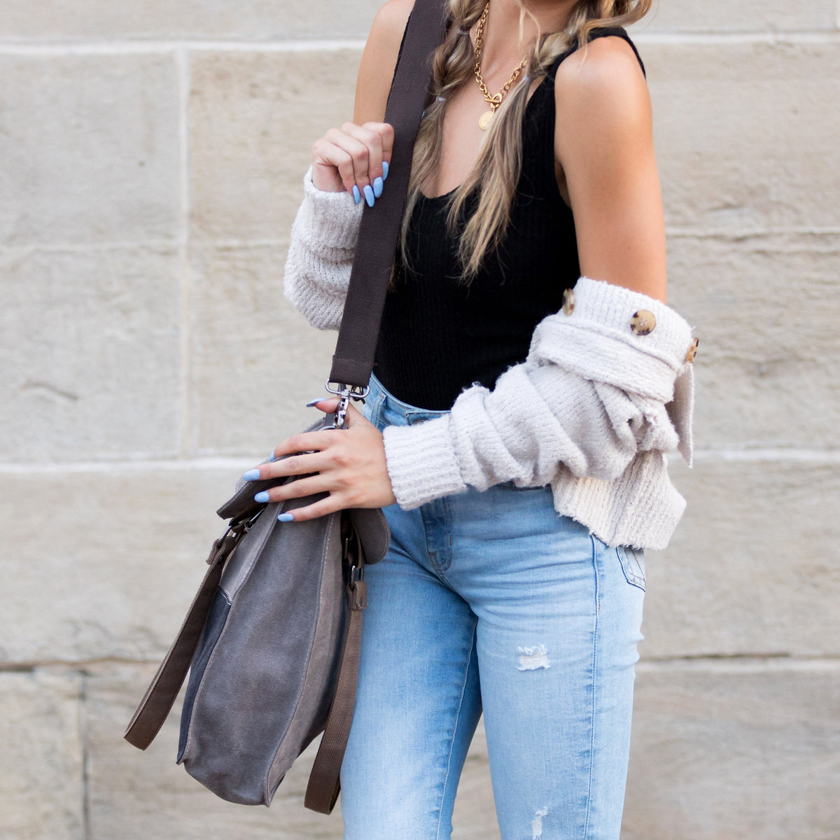 Colorblock Messenger Bag-2