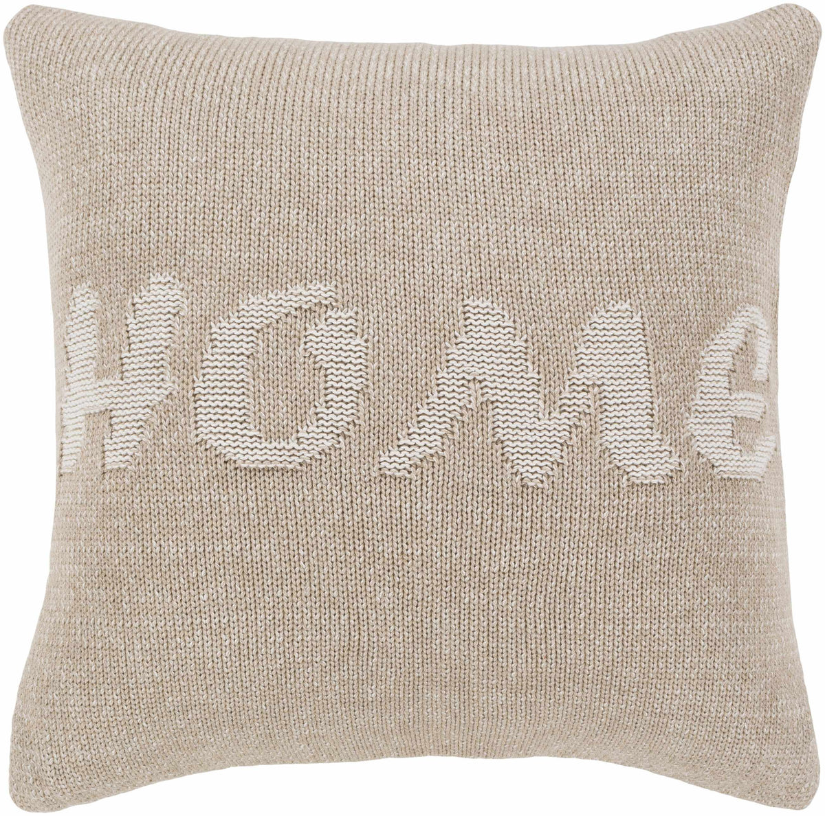 Mauriceville Beige Home Knit Throw Pillow - Clearance-0