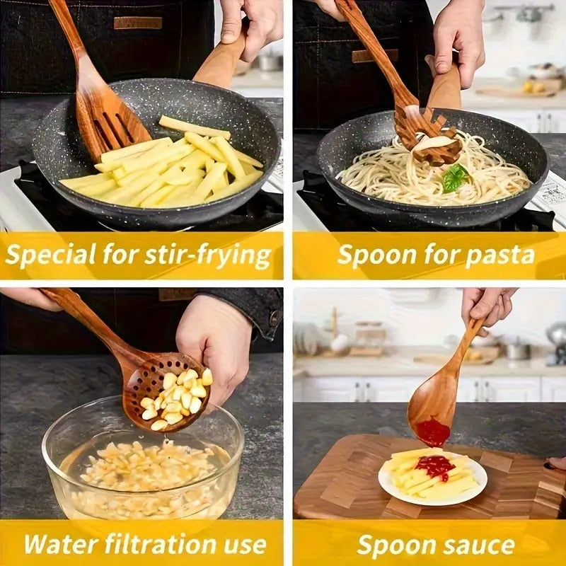 Teak Wood Cookware Set (10pcs)-2