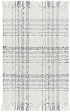 Inara Gray Plaid Area Rug - Clearance-0