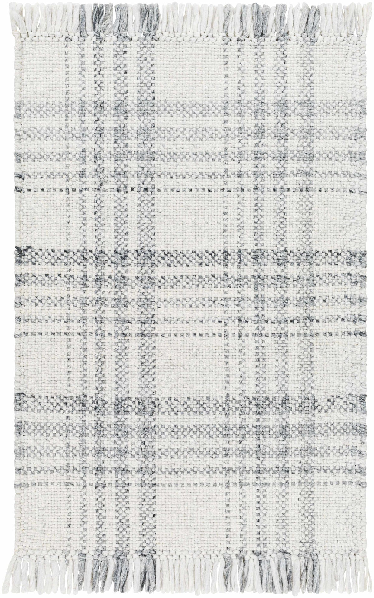 Inara Gray Plaid Area Rug - Clearance-0